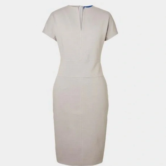Winser London Dress Miracle Katherine Sheath Classic Work Office Minimal Gray 16 - Picture 2 of 11